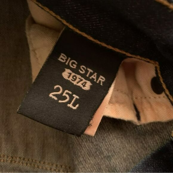 Big Star womens size 25L dark blue wash jeans Curvy fit hazel boot cut denim - Picture 6 of 10